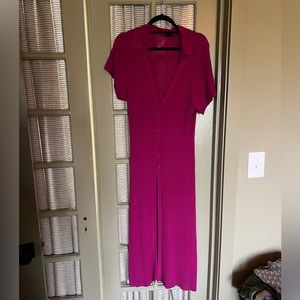 Rag & Bone Button Up, Collared, Knit Midi Dress